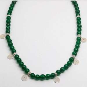 Agata Necklace with Filigree Charms made by ARTEMANOS