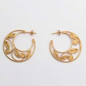 Earrings in GoldPlated Filigree made by ARTEMANOS
