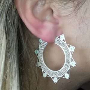 Big Hoops Earrings in Silver Filigree made by ARTEMANOS