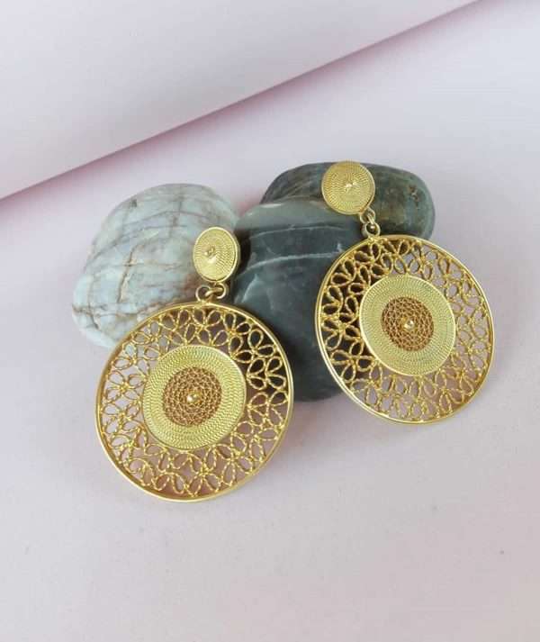 Statement Pendants in GoldPlated Filigree made by ARTEMANOS