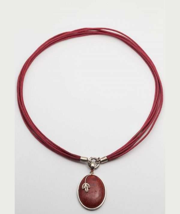 Color Cords Necklace in Red made by ARTEMANOS