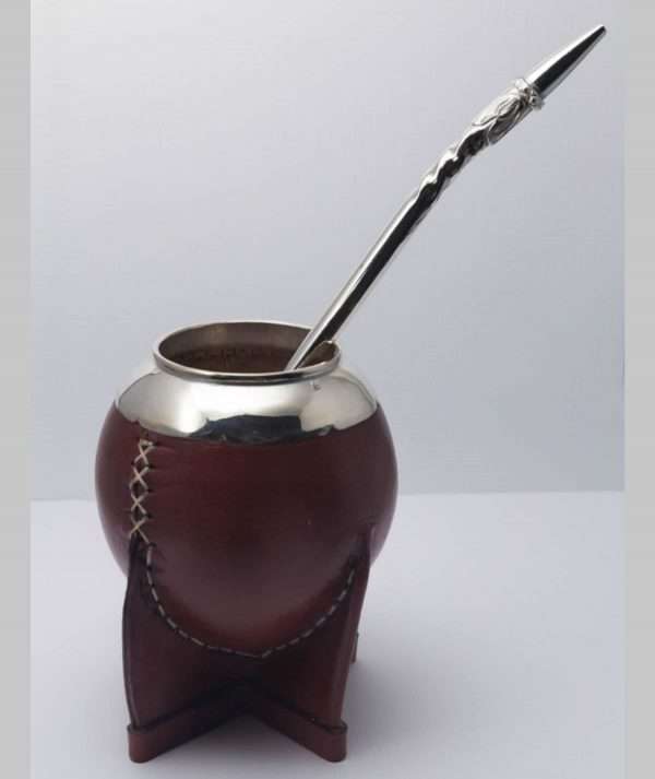 Leather Mate Silver Straw