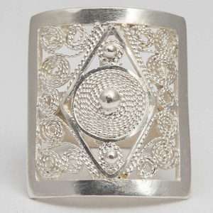 Filigree Square Ring made by ARTEMANOS