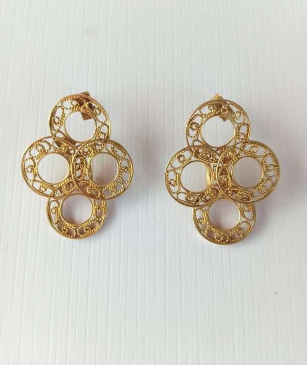 Geometric Goldplated Earrings made by ARTEMANOS