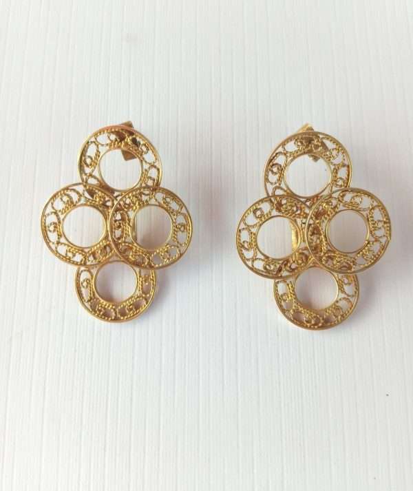 Geometric Goldplated Earrings made by ARTEMANOS