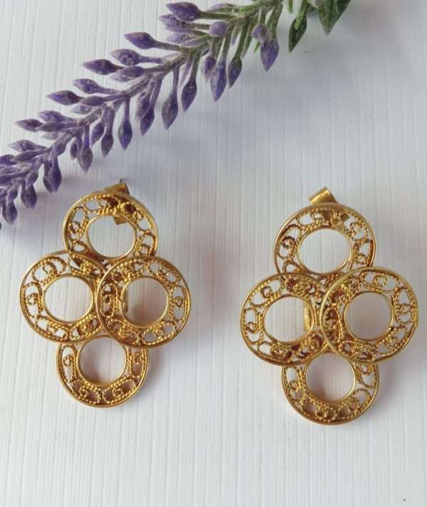 Geometric Goldplated Earrings made by ARTEMANOS