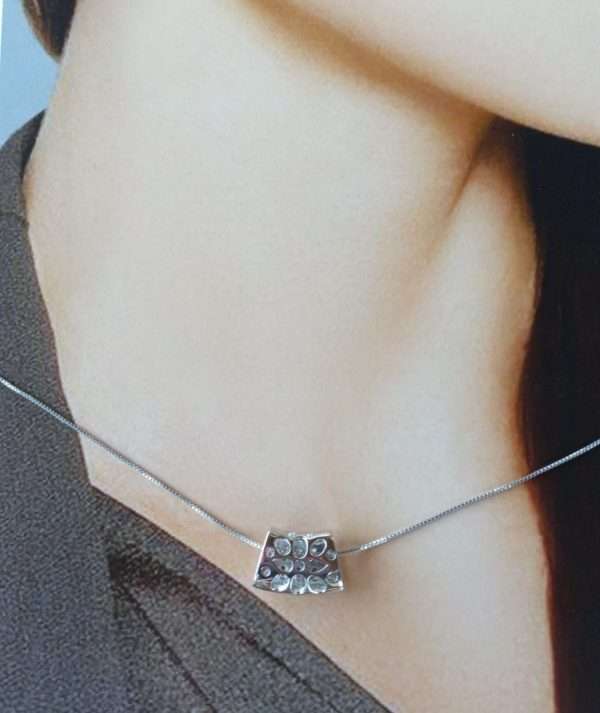 Sterling Silver Necklace with ZS Pendant made by ARTEMANOS
