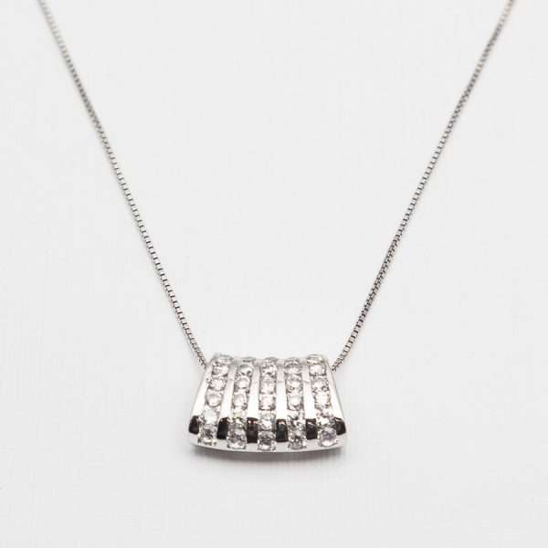 Sterling Silver Necklace with ZS Pendant made by ARTEMANOS